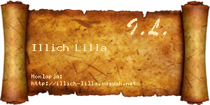 Illich Lilla névjegykártya