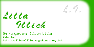 lilla illich business card